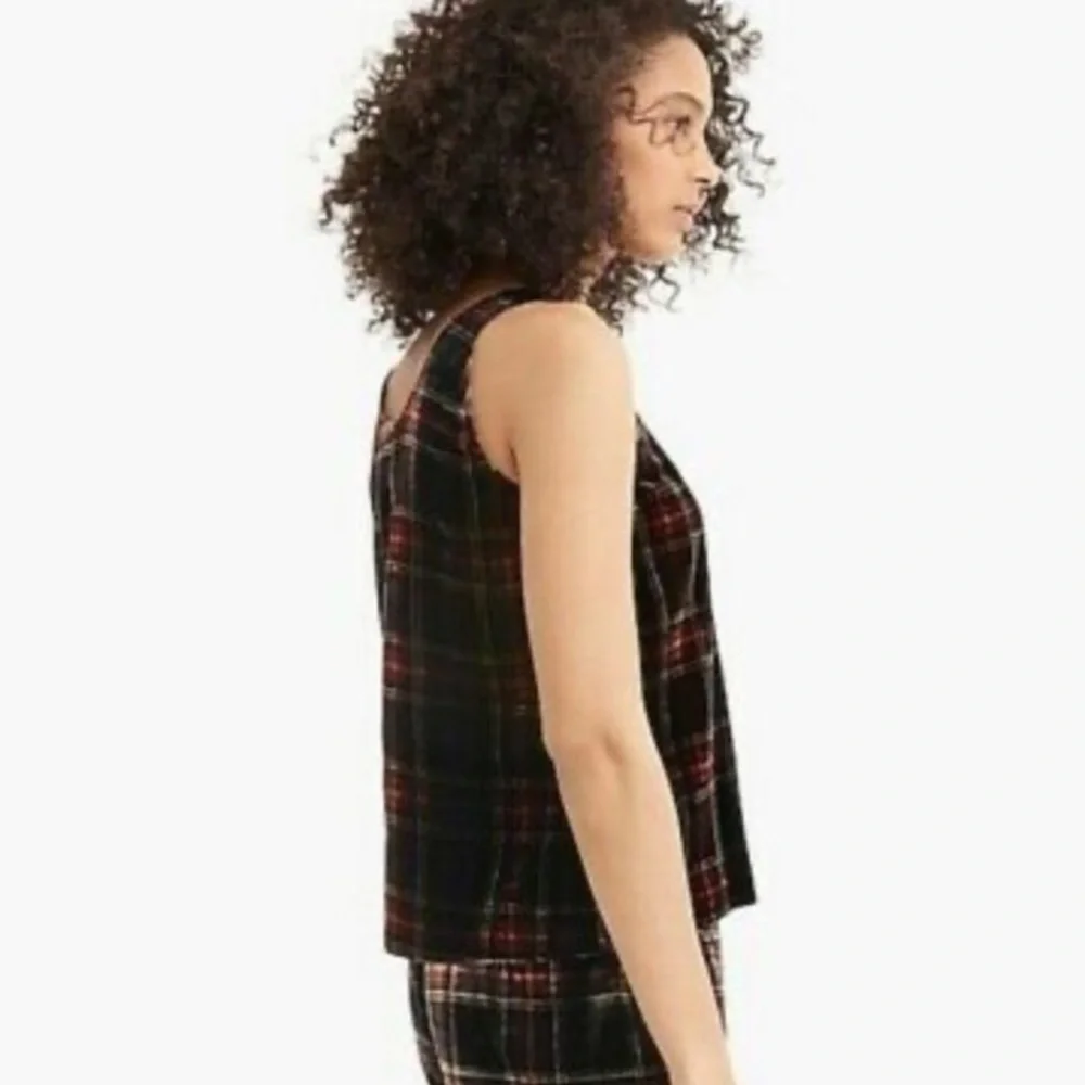 J. Crew Velvet Stewart Tartan Plaid Tank Top